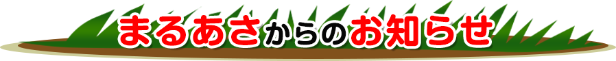 丸朝からのお知らせ
